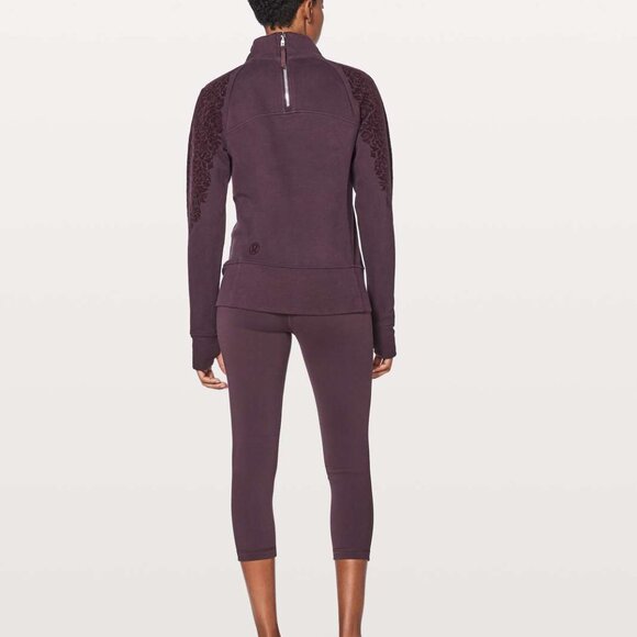 Lululemon Floral Flock Pullover in Black Cherry - Picture 2 of 5